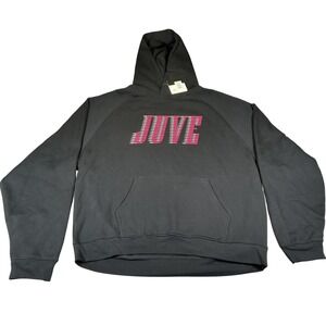 Juventus JUVE Oversized Hoodie Black Large NWT Soccer Football Graphic